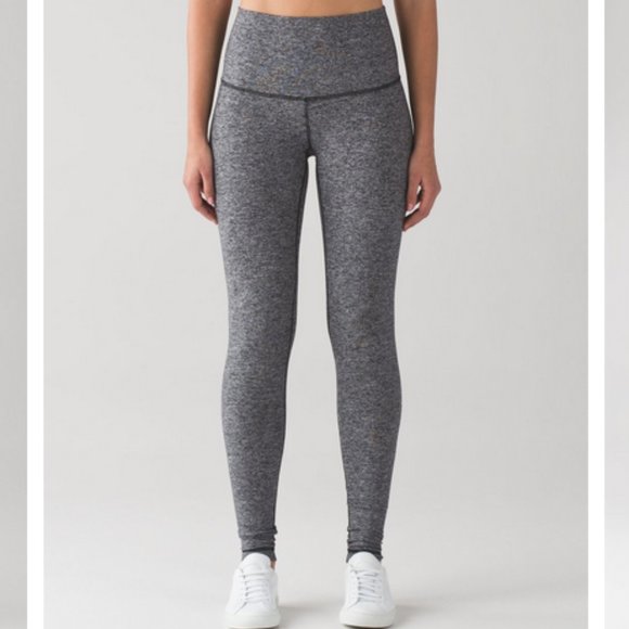 Lululemon Wunder Under Pant 7/8 *25 Heathered Black Gray Size - Main Image